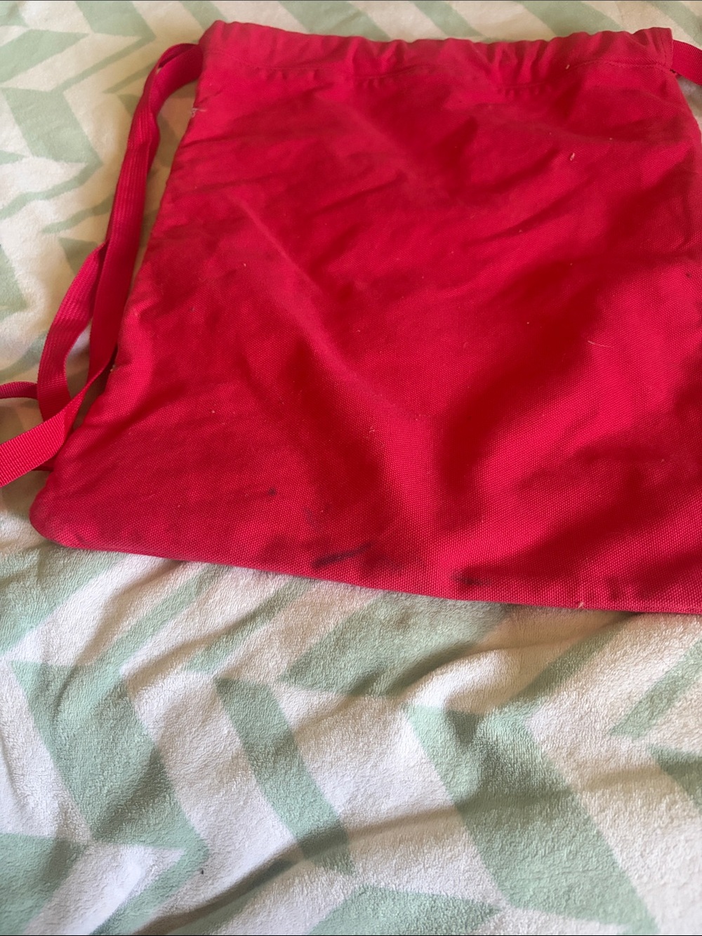 Red Drawstring Backpack - Picture 4 of 5